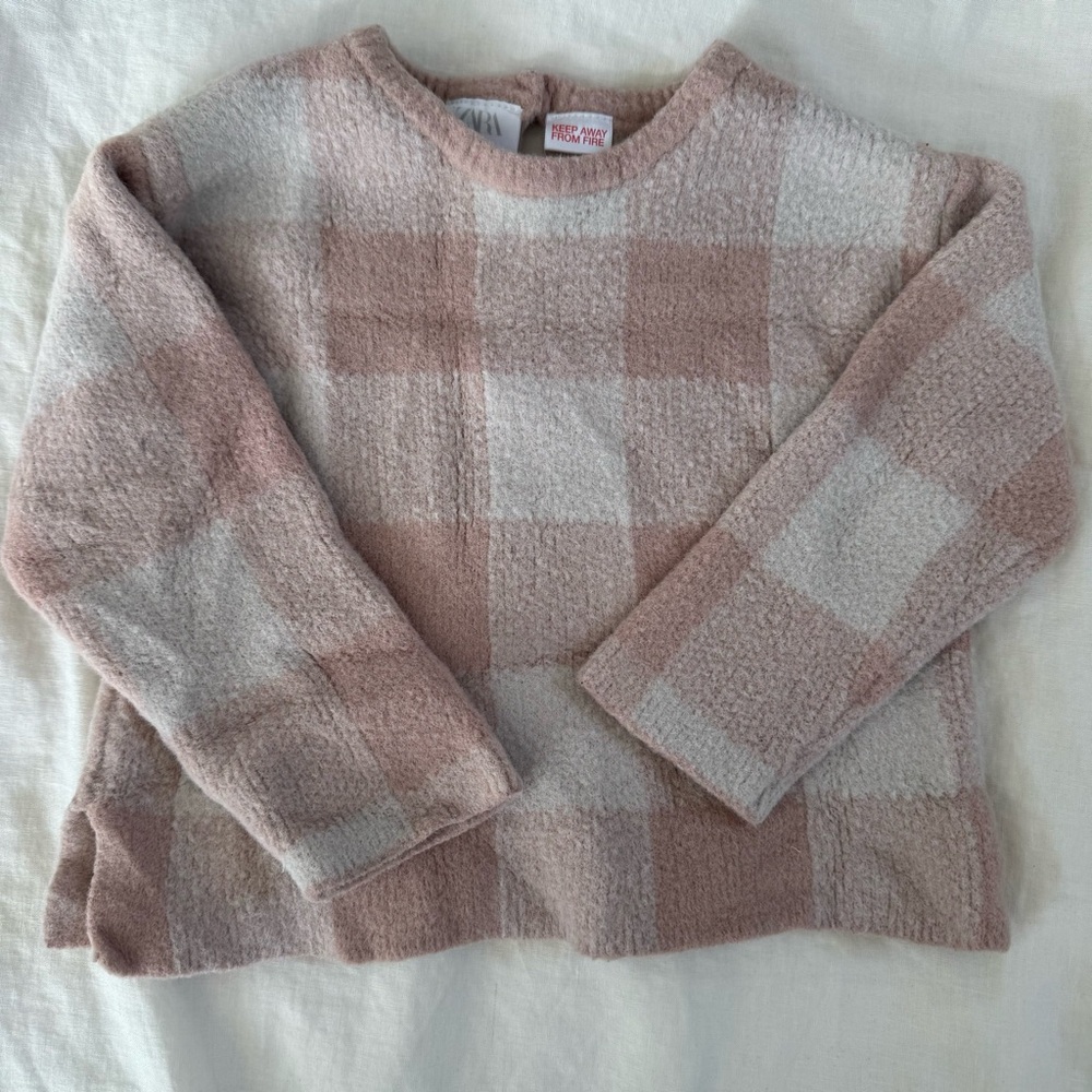 Zara plaid sweater - 2-3 years